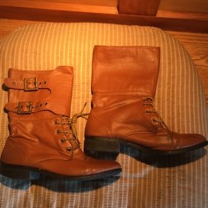 Tan colored boots perfect for winter